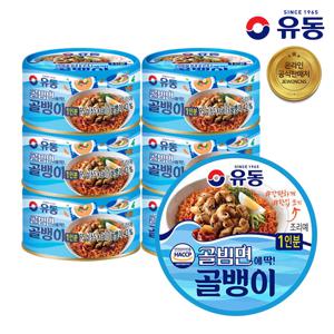 TEMU 유동 자연산 골빔면 골뱅이 95g 7캔