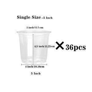 TEMU 27/36개 3.5/5/6인치 투명 플라스틱 화분, 배수구가 있는 내구성 있는 씨앗 스타터 화분, 실내외 원예용, 클래식 라운드 디자인, 꽃, 허브, 묘목에 적합, 식물용 화분