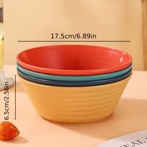 TEMU 1/4pcs, 36oz 밀 그레인 볼, 재사용 가능한 수프 볼, 전자레인지 및 식기 세척기 안전하며 깨지지 않습니다. 곡물, 샐러드, 밥, 국수 주방 - 다기능