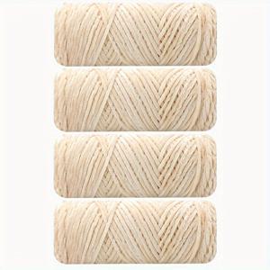 TEMU 4pcs 부드러운 벨벳 천일 요약, 사치스러운 금색 벨벳, 부드럽고 중간 두께, 스레드, DIY 스틱 바늘 공예, 100G 각, 겨울 패션을 위한 품질, 다양한 색상