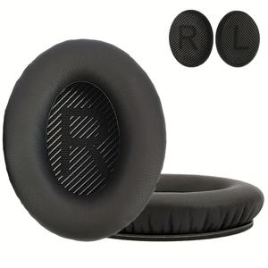 TEMU Bose QuietComfort 15 25 35 QC15 QC25 QC35 및 Quiet Comfort 35 II (QC35 II) 헤드폰에 적합한 소프트한 단백질 인조 가죽 교체 이어 패드, 메모리 노이즈 격리 폼 쿠션 포함
