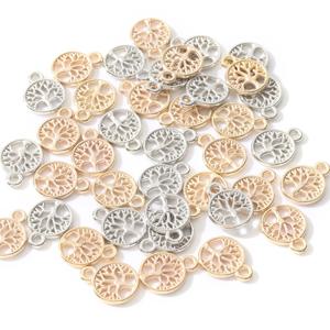 TEMU 100개 금색 실버 라운드 홀로우 나무 펜던트 12x15mm DIY 패션 수제 보석 만들기 목걸이 팔찌 귀걸이 키체인 휴대폰 체인 액세서리 체인 자수, 자수