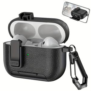 TEMU AirPods 4, AirPods 3, AirPods Pro 1/Pro 2 및 AirPods 1/2용 케이스, 청소 펜 포함, 무선 및 유선 충전 호환 가능, 다양한 색상: 블랙, 핑크, 블루, 오렌지