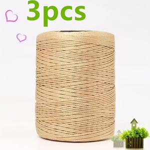 TEMU 3pcs 300g 여름 태양 모자 양모 크로셰, 손수 만든 가벼운 몸 양모, 폴리에스터 홀 양모 DIY 여름 시원한 모자 신발 가방 쿠션 전화 가방 및 자동차 쿠션에 적합, 미세한 얼음 슬리키 섬유 양모, 얼음 면 밝은 양모 홀 가벼운 라인, 여름 태양 모자 DIY 크로셰 후크 가방 슬리퍼 매트 양모