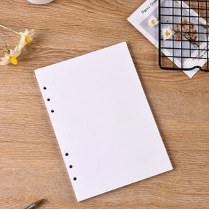 TEMU 40장 화이트 재사용 가능 릴리스 페이퍼 - A4 A5 A6 사이즈 둥근 모서리, DIY 공예 및 스크랩북킹, 사무실 및 학교 용품을 위한 빈 루스 리프 스티커 정리함, 노트 필수품 | 디자인 일관성 | 펀치 홀 조직|A4용지
