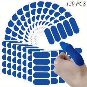 TEMU 120pcs 블루 볼링 핑거 테이프 - 남성 및 여성용 내구성 폴리에스터 손가락 테이프, 볼러 액세서리 및 게임 룸 사용에 완벽, 볼링 액세서리