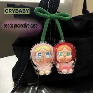 TEMU 신규 크라이베이비 체리 투명 보호 케이스 + 디스플레이 보관함, 먼지방지 클립온 커버 (인형 미포함)