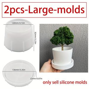 TEMU DIY 시멘트 화분 몰드 키트 에폭시 레진 보관함 펜 홀더 콘크리트 플랜터 실리콘 몰드 공예 용품