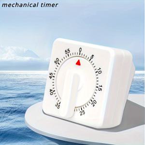 TEMU 1개 다용도 60분 기계식 주방 타이머 - 듀얼 걸이/수평 배치, 휴대용 ABS 디자인으로 정확한 요리 알림, 전기 없이 사용 가능한 내구성 있는 조리 도우미, 읽기 쉬운 디스플레이, 주방 용품, 정밀 타이밍 장치