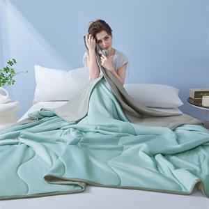 TEMU NLDD 초소프트 쿨 여름 담요 - 하얀색과 회색의 수선, 통기성이 좋은 폴리에스터, 기계 세탁 가능, 침대나 소파에 완벽, 현대적인 스타일, 여름용 퀼트|쇼파침대