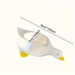 TEMU 귀여운 오리 모양의 자체 배수 세면대 트레이 - 샤워, 욕실, 주방 싱크용 창의적인 오발 플라스틱 세면대 랙 - 내구성 및 청소가 쉬운 디자인, 욕실 장식, 싱크 액세서리, 재미있는 디자인, 기능성 디자인