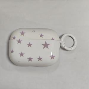 TEMU 심플 그레이 오각별 도트 무지 for AirPods 1, 2, 3, 4, Pro, Pro 2용 내구성 TPU 보호 케이스