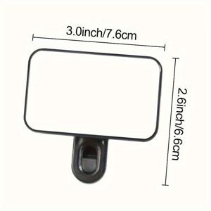 TEMU 휴대용 충전식 LED 링 라이트, 3가지 조명 모드, USB 및 배터리 구동, 아이폰 15/14/13/12/11 Pro Xs, A72/A71/A52/A51 호환, 휴대폰·카메라·화상회의용, 고출력, 클립 장착 가능, 전후면 클립 포함