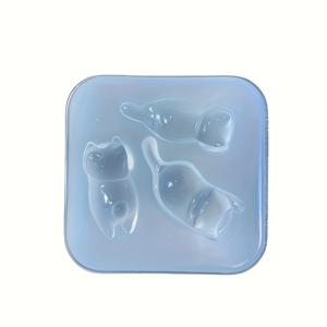 TEMU 미니 고양이 실리콘 레진 몰드 - 3가지 귀여운 앉아있는 고양이 디자인의 사각형 DIY 공예용 몰드, 재사용 가능한 유연한 실리콘, 보석, 키체인, 코스터 및 홈 데코용, 미니어처 실리콘 몰드, 쉬운 탈형 재료