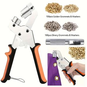 TEMU 200개 헤비듀티 10mm 메탈 그로밋 아이렛 키트 - DIY 타포린, 인조 가죽 및 방수 원단용 강화 펀치 세트 | 공예가, 재봉 전문가 및 아웃도어 애호가를 위한 이상적인 트렌디한 산업용 그로멧