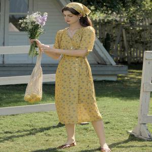 [심플레트로] SR_Picnic slim floral dress