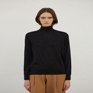 [마레디마리] Silk Cashmere High Neck Knit Black