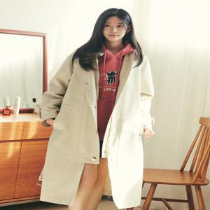 [러브엠] 코튼 플랩 트렌치코트_베이지