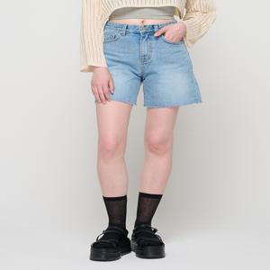 [로아드로아] 컷팅 데님 허리밴딩 반바지 (빈티지블루)