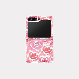 [메이드모먼] rose watercolor 디자인 [제트플립 클리어하드 폰케이스]