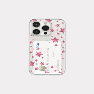 [메이드모먼] tiny stars 디자인 [투명 카드수납 폰케이스]