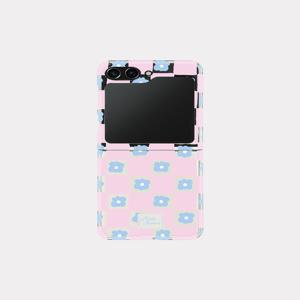 [메이드모먼] floral check 디자인 [제트플립 클리어하드 폰케이스]