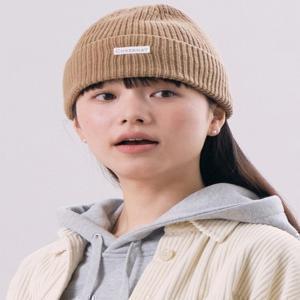 [커버낫] 와펜 포인트 미들 비니 베이지