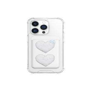 [메이드모먼] fluffy heart snow 디자인 [맥세이프 카드슬롯]