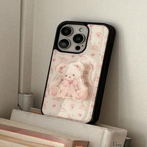 [메이드모먼] pink bear 디자인 [에폭시 범퍼케이스]