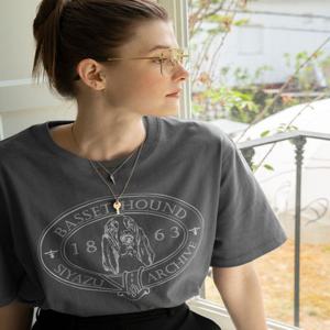 SITP5064 Basset hound T-shirt_Charcoal