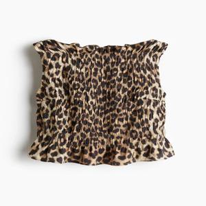 에이치앤엠 스모크 탑 1263464007 BEIGE/ESTAMPADO DE LEOPARDO