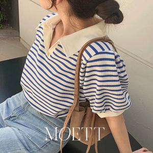 [3천장돌파][MOETT] 타미 PK 퍼프 반팔 티셔츠 (ver.스트라이프 )