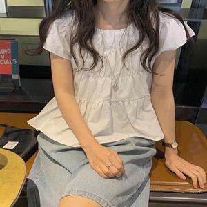 (5일소요/아이보리 당일발송)모에 셔링 볼륨 블라우스 3color! (데이트룩/나들이룩/체형커버)