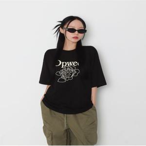 [BEST/오버핏]로지 반팔티 - 봄 여름 레이어드 오버핏 루즈핏 롱 반소매 반팔 휴가룩 바캉스룩 직진배송 국산 면티 박스핏 교복 학원 꽃