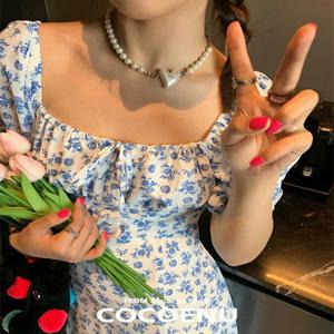 청순포카 원피스(3호88까지  빅사이즈 비치원피스 셀프웨딩 여름 휴양지룩 동남아 오프숄더 원숄더 퍼프소매 브라이덜 만삭촬영 태교여행 )