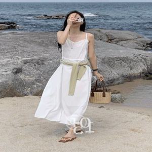 [여름/바캉스????][#누적4만장#자체제작#바캉스]르엔 링클 나시 롱 원피스