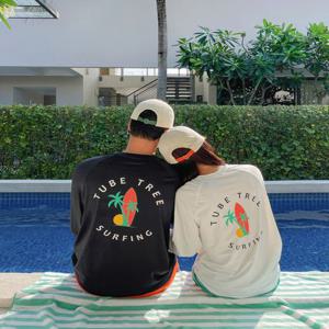 [M~2XL]룰루 래쉬가드 허니문 시밀러 커플룩[긴팔/래쉬가드/체형커버/루즈핏/수영복/비치웨어/커버업/스윔웨어/커플룩/빅사이즈/여름/휴양지/바캉스/티셔츠] SW19792F