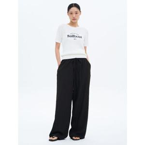 레이온 밴딩 팬츠  블랙 (325521LY15)