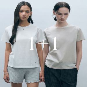 [1+1] 수피마 코튼 베이직 반팔 티셔츠