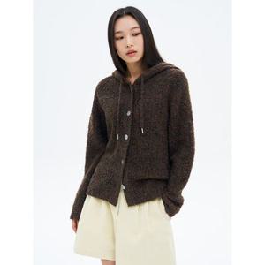 루즈핏 부클 후드 카디건  카키 (12515AMQ5H)