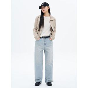 롱 스트레이트 데님팬츠  스카이 블루 (355121LPDQ)