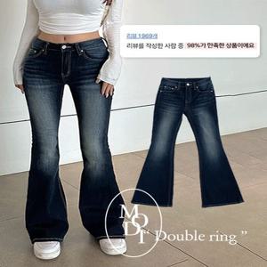 *골반패드ver.추가 [XS~L. 자체제작????] '더블링' 로우 딥브러쉬 부츠컷 데님pt[직진배송????](여름바지,여름청바지,여름부츠컷팬츠,여름데님팬츠)