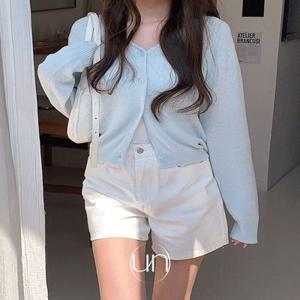 [????한여름까지쭉] 언유즈얼리 시에나 브이넥 가디건 (3color) /살안타템/간절기/여름가디건/썸머가디건/긴팔가디건/여름긴팔/기본가디건/데일리가디건/여리핏/에어컨템