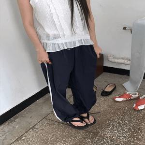 래피 나일론 라인 트랙팬츠 (3c)