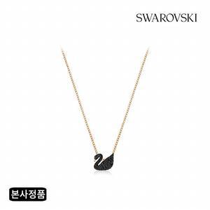 [/본사정품] Iconic Swan Small 로즈골드 블랙 네크리스 5204133