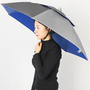 방풍 양산 우산모자 77cm 그레이/낚시 농사 그늘막