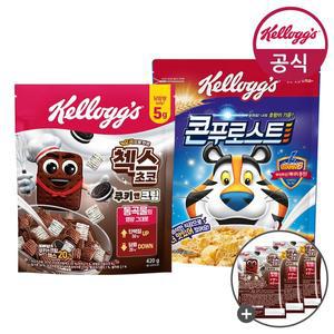[켈로그]시리얼 콘푸로스트 600g + 첵스초코 쿠키앤크림 420g+미니시리얼 90g