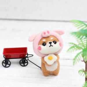 [펫돌]  양모펠트 DIY  KIT 돼지 시바 니들펠트 패키지 세트