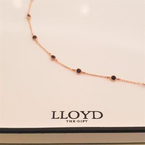 [롯데백화점]로이드 [GB] 블랙 스피넬 14K GOLD 로즈골드 팔찌 LWB16145G