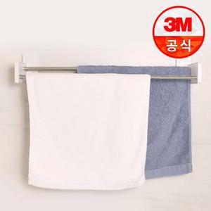 코맨드 타공없는 2단형 너비조절가능 수건걸이